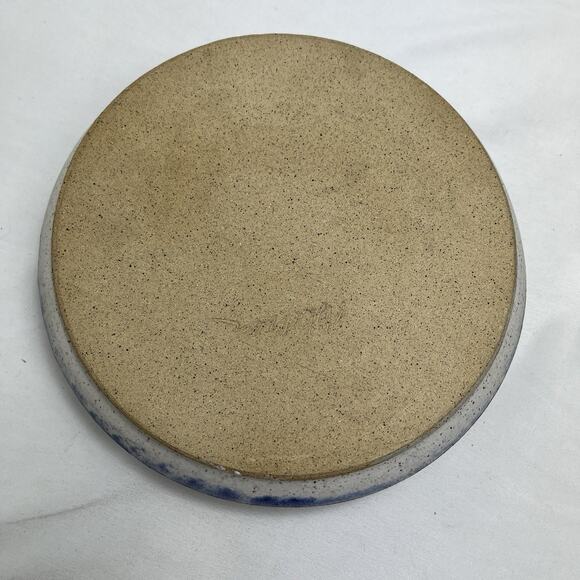 Chip and Dip Salt glazed stoneware studio pottery Serving platter signed - Picture 5 of 12